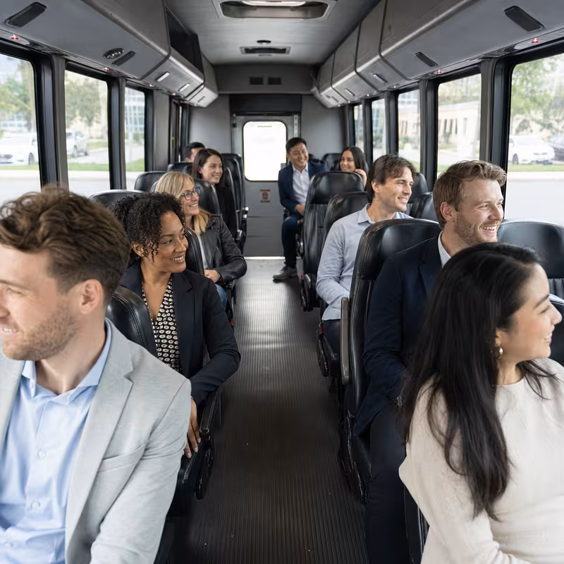 Black Mercedes Sprinter van staged for an Hayward Corporate Transportation group