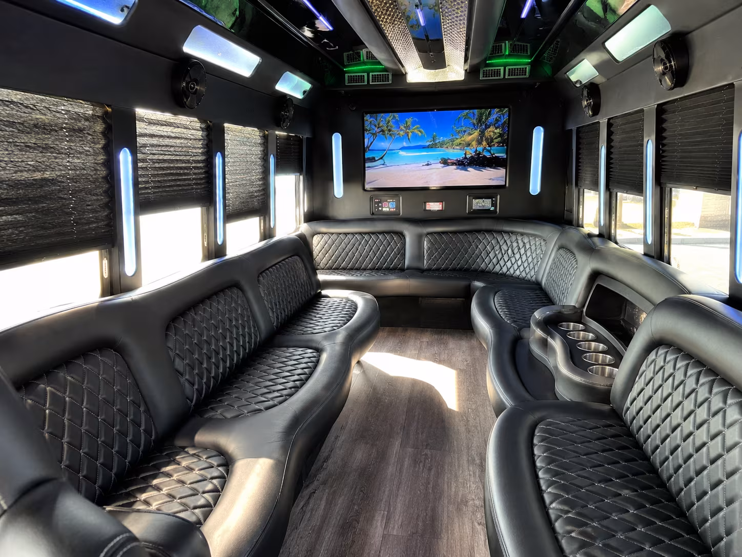 Hayward Birthday, Sweet 16, & Quinceañera Transportation party bus exterior