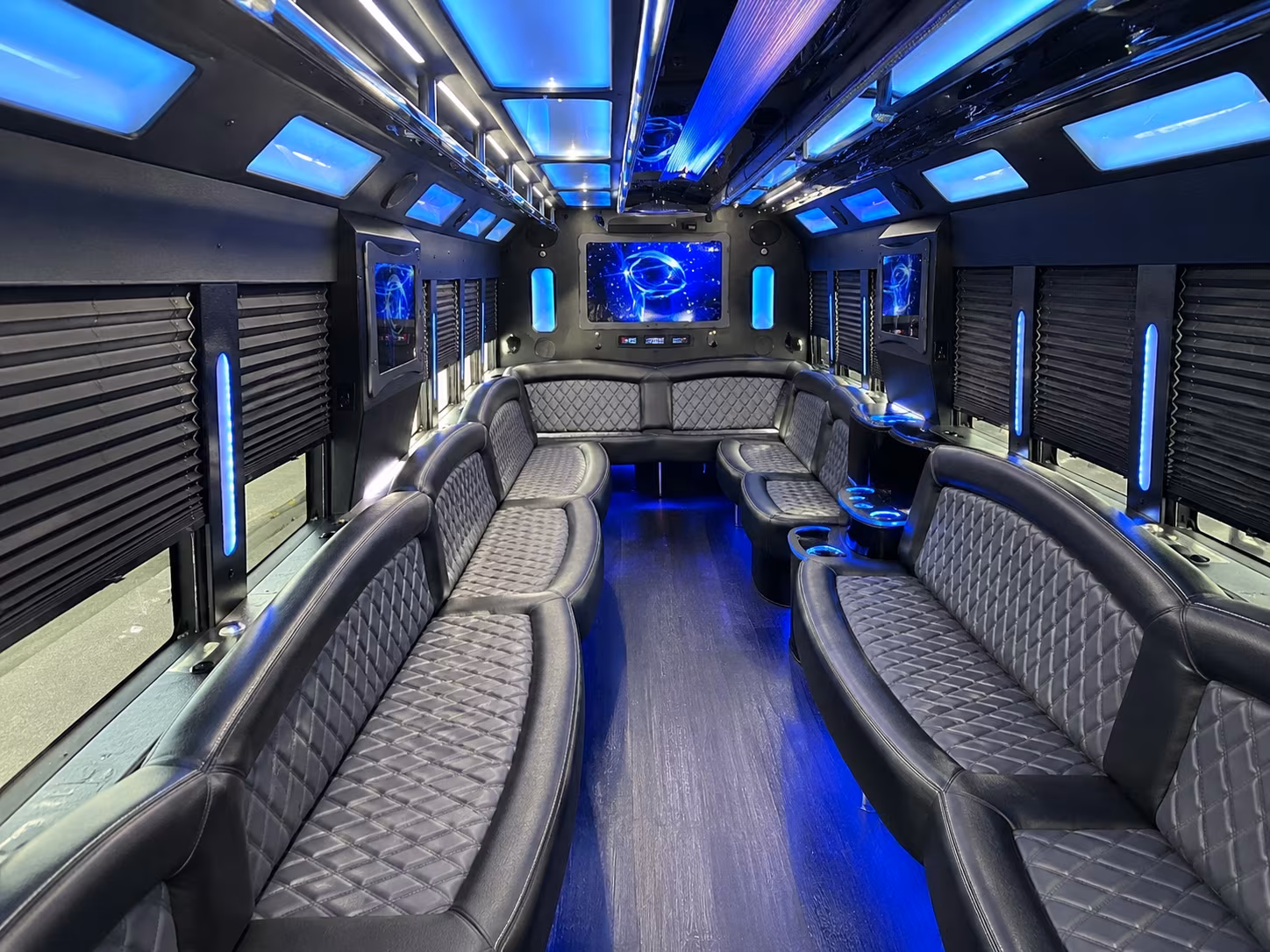Hayward Private Event Transportation party bus exterior