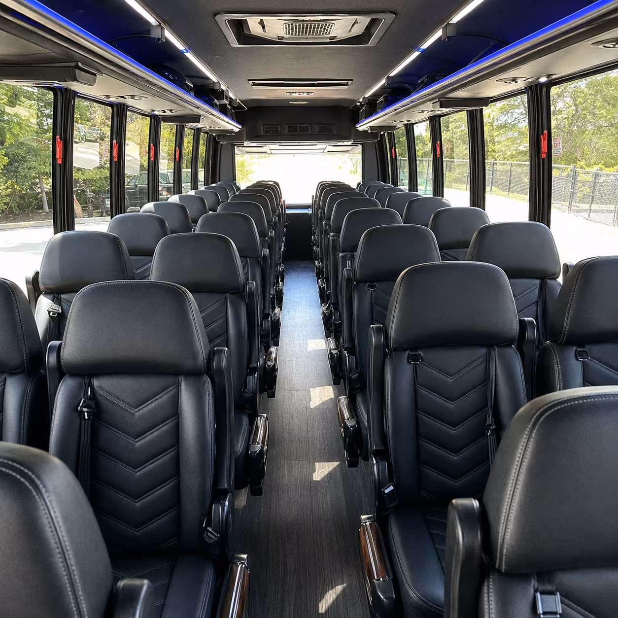 Hayward School Event Transportation party bus exterior
