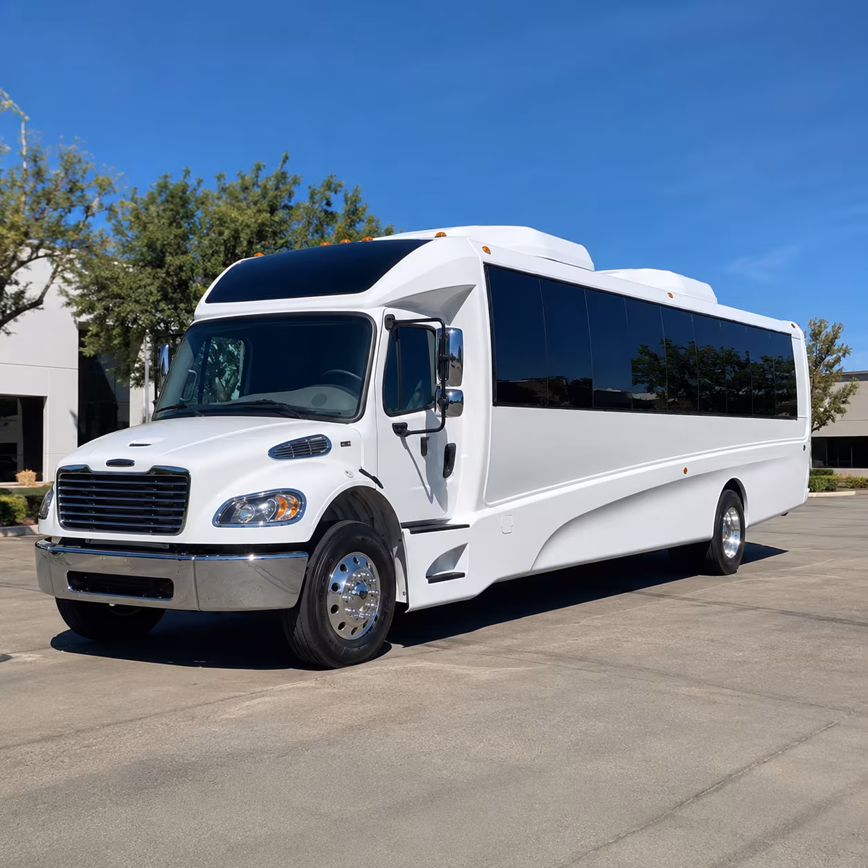Hayward School Event Transportation party bus exterior