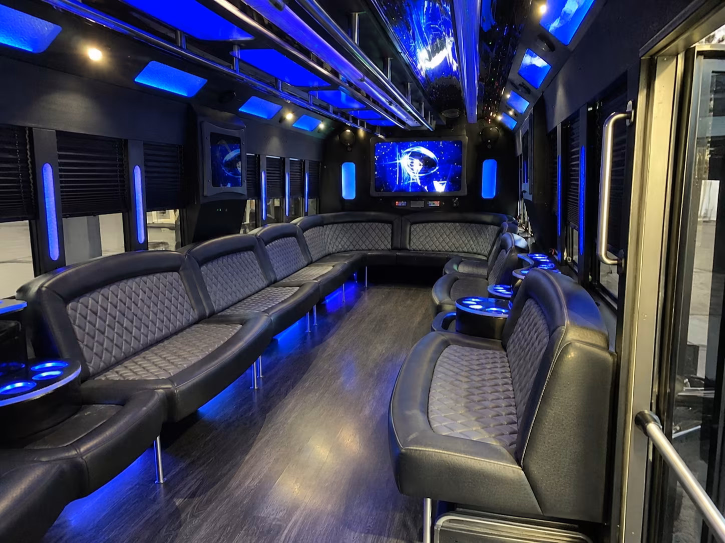 Hayward Sporting Event Transportation party bus exterior