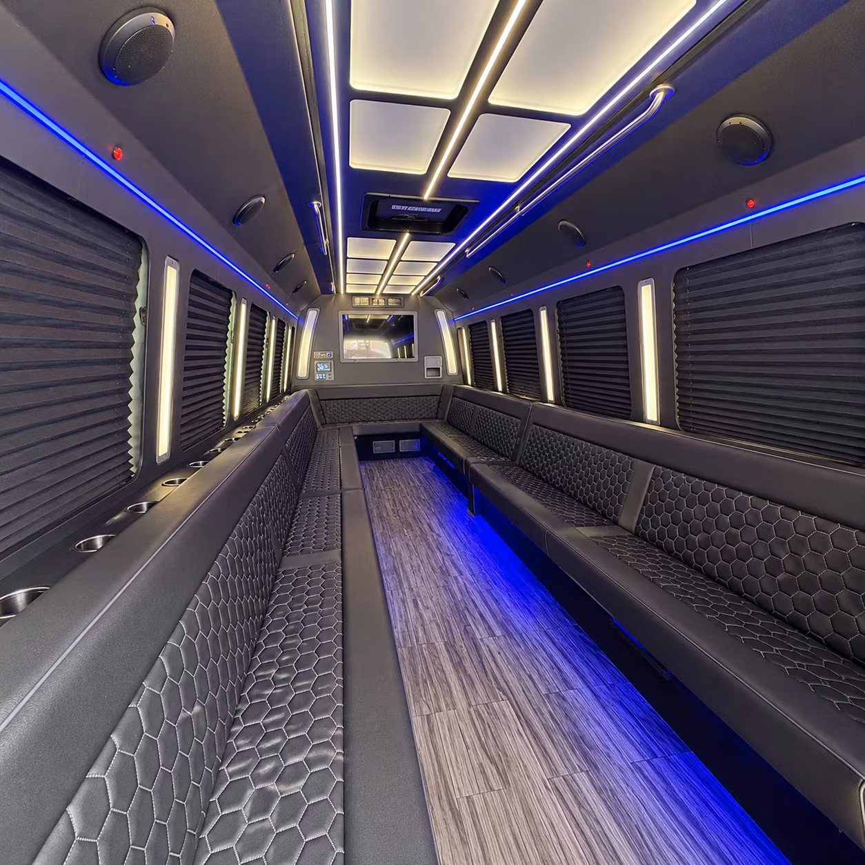 Hayward Sporting Event Transportation party bus exterior