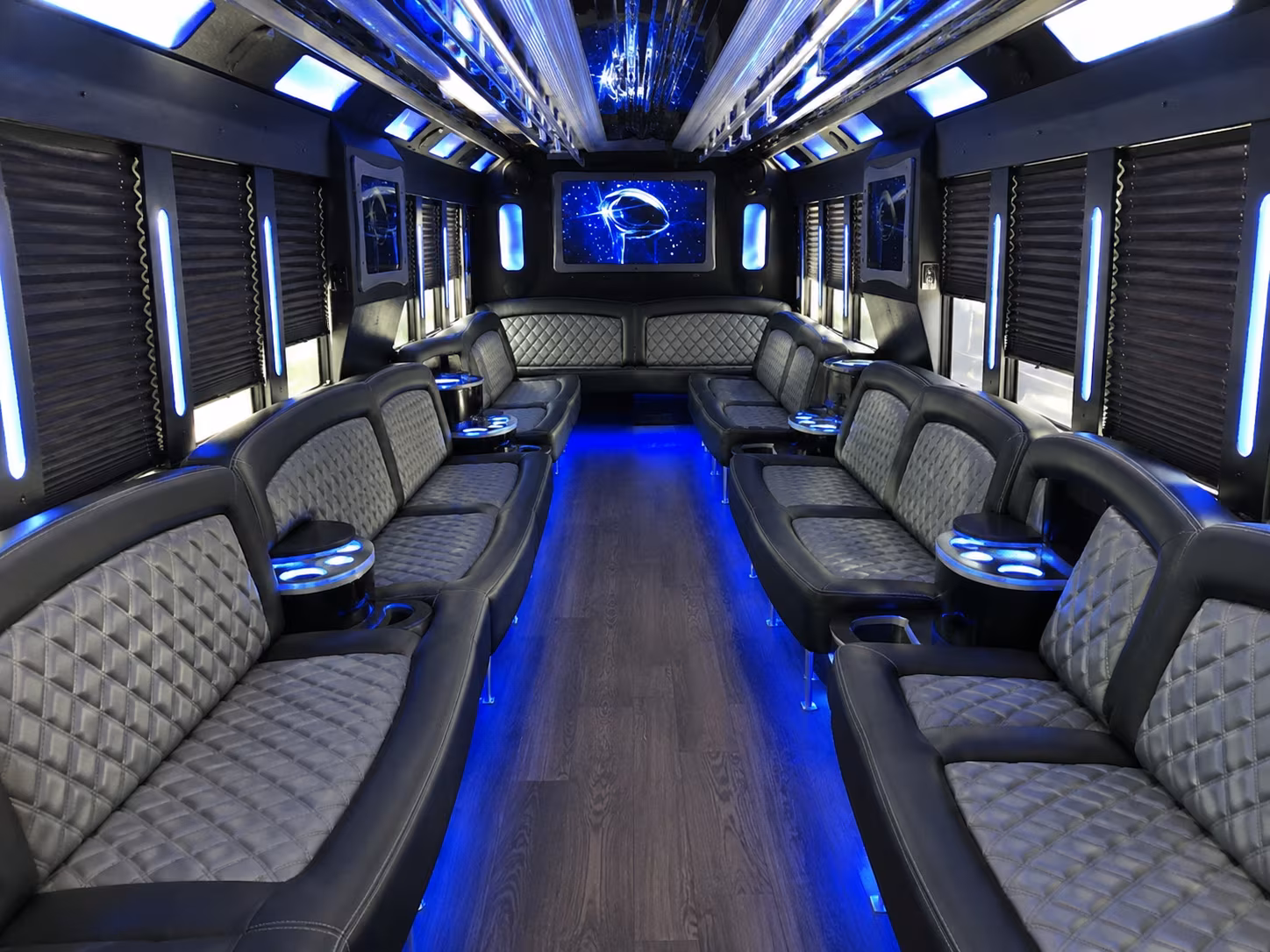 Hayward Sporting Event Transportation party bus exterior