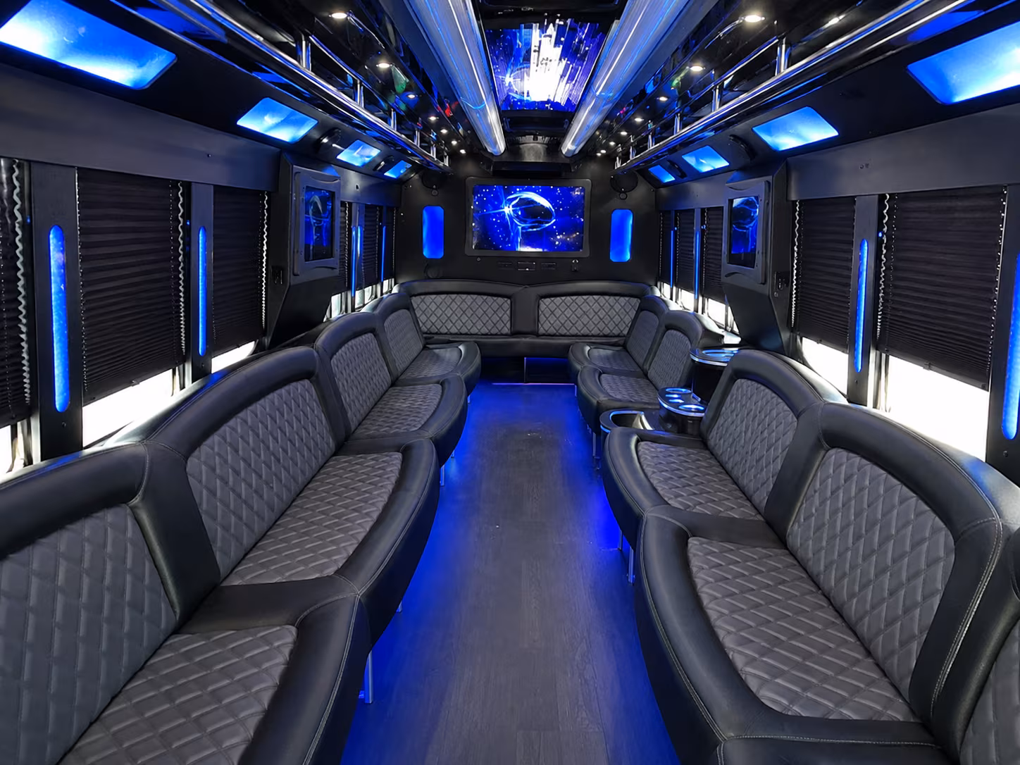 Hayward Wedding Transportation party bus exterior