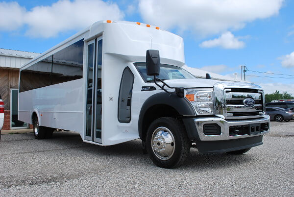 Orange 18 Passenger Limo Bus