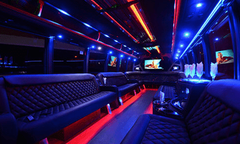 Victorville 30 Passenger Party Bus Black Interior