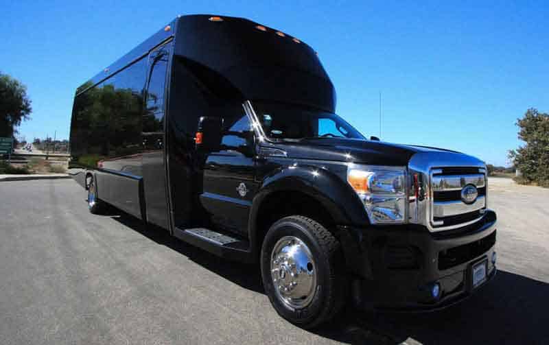 Orange 30 Passenger Party Bus Black