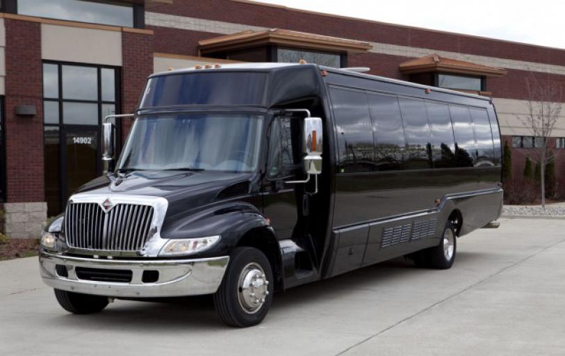 Orange 35 Passenger Party Bus