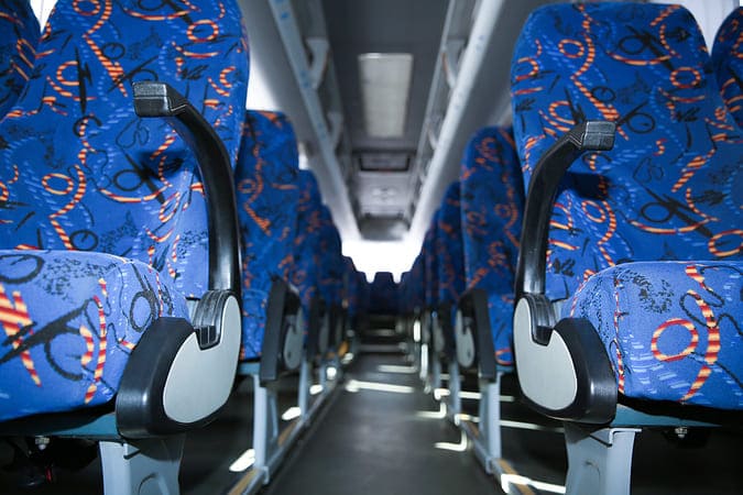 Orange 47-56 Passenger Charter Buses Interior