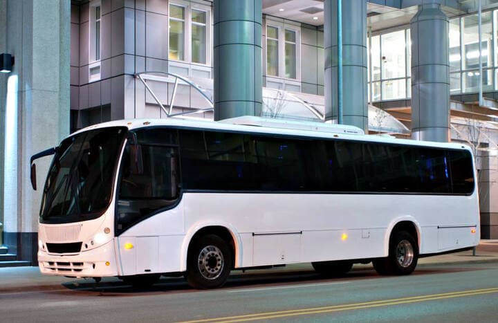 Orange 50 Passenger Party Bus